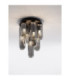 Gustave Shade Cluster Ceiling Light  Smokey Grey Matt Black LED G9 7x5W-2