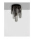 Gustave Shade Cluster Ceiling Light  Smokey Grey Matt Black LED G9 7x5W-3