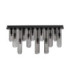 Gustave Shade Cluster Ceiling Light  Smokey Grey Matt Black LED G9 12x5W-1