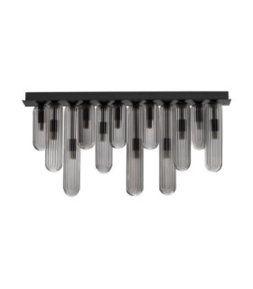 Gustave Shade Cluster Ceiling Light  Smokey Grey Matt Black LED G9 12x5W-1