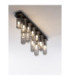 Gustave Shade Cluster Ceiling Light  Smokey Grey Matt Black LED G9 12x5W-2
