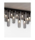 Gustave Shade Cluster Ceiling Light  Smokey Grey Matt Black LED G9 12x5W-5