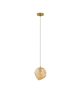 Odelle Pendant Ceiling Light Amber Brass Gold E14 1x5W-1