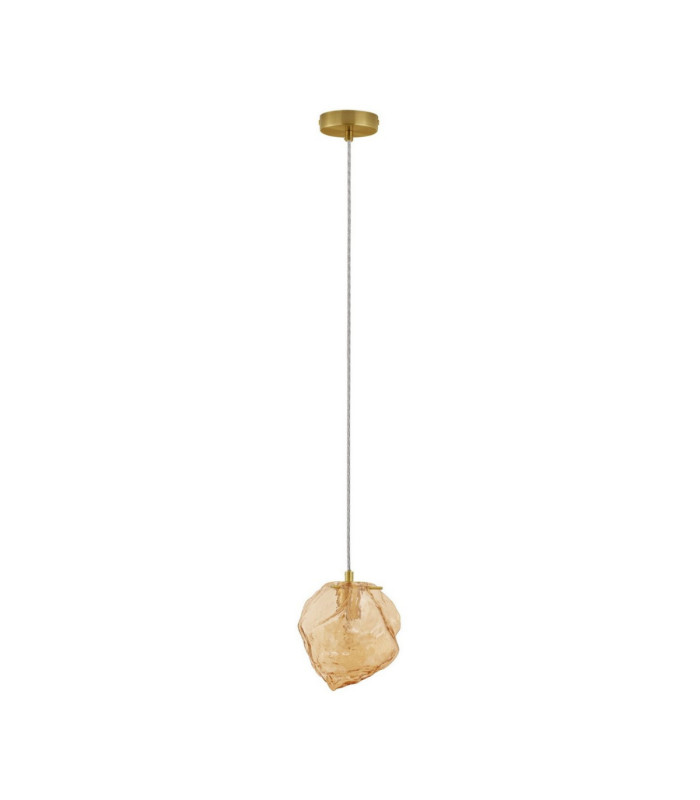 Odelle Pendant Ceiling Light Amber Brass Gold E14 1x5W-1