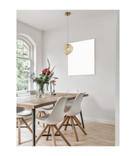 Odelle Pendant Ceiling Light Amber Brass Gold E14 1x5W-2