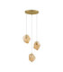 Odelle Cluster Pendant Ceiling Light Amber Brass Gold E14 3x5W-1