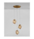 Odelle Cluster Pendant Ceiling Light Amber Brass Gold E14 3x5W-4
