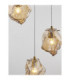 Odelle Cluster Pendant Ceiling Light Amber Brass Gold E14 3x5W-6