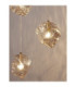 Odelle Cluster Pendant Ceiling Light Amber Brass Gold E14 3x5W-7