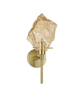 Odelle Wall Lamp Amber Brass Gold E14W 1x5W-1