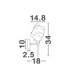 Odelle Wall Lamp Amber Brass Gold E14W 1x5W-7