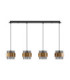Sianna Bar Pendant Ceiling Light Smokey Brass Gold E27 4x12W-1