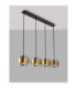 Sianna Bar Pendant Ceiling Light Smokey Brass Gold E27 4x12W-5