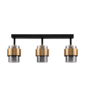 Sianna Ceiling Spotlight Bar Smokey Sandy Black Brass Gold E27 3x12W-1