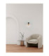 Sianna 10cm Wall Lamp Smokey Sandy Black Brass Gold E27 1x12W-2