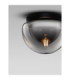 Ebony 24.5cm Globe Ceiling Light Smokey Grey Matt Black E27 1x12W-6