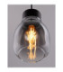 Blacu Dome Pendant Ceiling Light Smokey Grey Black E27 1x12W-6
