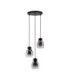 Blacu Cluster Pendant Ceiling Light Smokey Grey Black E27 3x12W-1