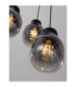 Blacu Cluster Pendant Ceiling Light Smokey Grey Black E27 3x12W-6