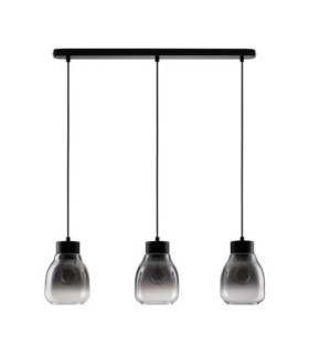 Blacu Bar Pendant Ceiling Light Smokey Grey Black E27 3x12W-1