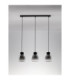 Blacu Bar Pendant Ceiling Light Smokey Grey Black E27 3x12W-3
