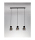 Blacu Bar Pendant Ceiling Light Smokey Grey Black E27 3x12W-4