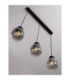 Blacu Bar Pendant Ceiling Light Smokey Grey Black E27 3x12W-8