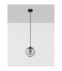 Abbacus Globe Pendant Ceiling Light Smokey Matt Black E27 1x12W-3