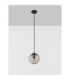 Abbacus Globe Pendant Ceiling Light Smokey Matt Black E27 1x12W-4