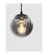 Abbacus Globe Pendant Ceiling Light Smokey Matt Black E27 1x12W-5