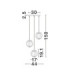 Abbacus Cluster Pendant Ceiling Light Smokey Matt Black E27 3x12W-6