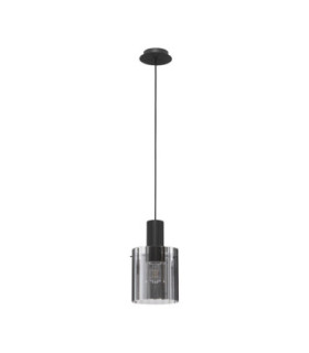 Mirbi Dome Pendant Ceiling Light Smokey Sandy Black E27 1x12W-1