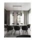 Mirbi Bar Pendant Ceiling Light Smokey Sandy Black E27 3x12W-2