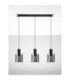 Mirbi Bar Pendant Ceiling Light Smokey Sandy Black E27 3x12W-3