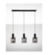 Mirbi Bar Pendant Ceiling Light Smokey Sandy Black E27 3x12W-4