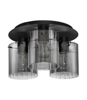 Mirbi Shade Cluster Ceiling Light Smokey Sandy Black E27 3x12W-1