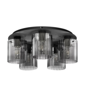 Mirbi Shade Cluster Ceiling Light Smokey Sandy Black E27 5x12W-1