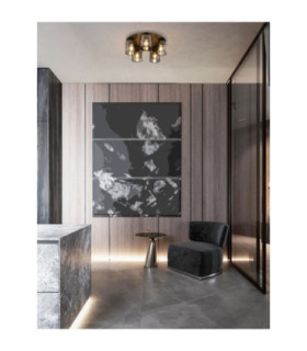 Mirbi Shade Cluster Ceiling Light Smokey Sandy Black E27 5x12W-2