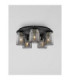 Mirbi Shade Cluster Ceiling Light Smokey Sandy Black E27 5x12W-4