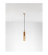 Zoella Slim Pendant Ceiling Light Gold Amber E27 1x12W-3