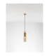 Zoella Slim Pendant Ceiling Light Gold Amber E27 1x12W-4