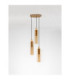 Zoella Cluster Pendant Ceiling Light Gold Amber E27 3x12W-3