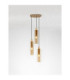 Zoella Cluster Pendant Ceiling Light Gold Amber E27 3x12W-4