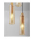Zoella Cluster Pendant Ceiling Light Gold Amber E27 3x12W-6