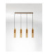 Zoella Bar Pendant Ceiling Light Gold Amber E27 4x12W-3
