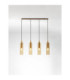 Zoella Bar Pendant Ceiling Light Gold Amber E27 4x12W-4
