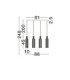 Zoella Bar Pendant Ceiling Light Gold Amber E27 4x12W-7