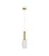 Certa Slim Pendant Ceiling Light Clear Structured Gold E27 1x12W-1
