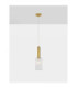 Certa Slim Pendant Ceiling Light Clear Structured Gold E27 1x12W-4