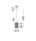 Certa Slim Pendant Ceiling Light Clear Structured Gold E27 1x12W-7